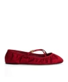 Dolce & Gabbana Ballerinas Satin Leather Sole In Red