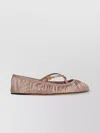 Dolce & Gabbana Satin Ballet Flats Ruched Detailing