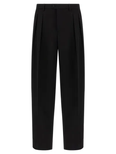 Dolce & Gabbana Men Satin Band Pants In Black