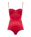 Dolce & Gabbana Satin Bodysuit In Red