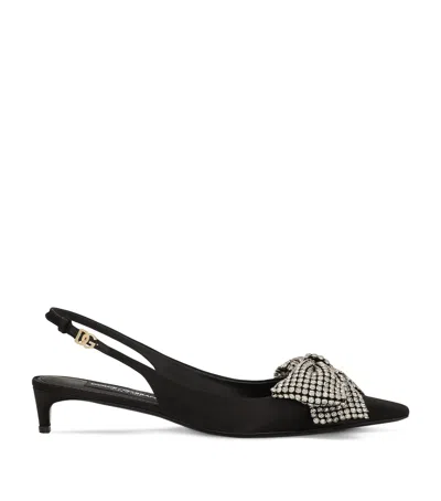 Dolce & Gabbana Valentino Garavani Black Leather And Tolie Iconographe Lace-up Shoes