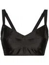 Dolce & Gabbana Sicily Cropped Top Lace Trim