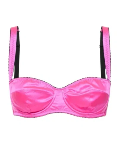 Dolce & Gabbana Satin Bra In Pink