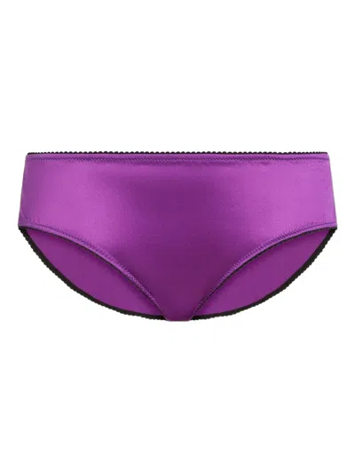 Dolce & Gabbana Satin Briefs In Purple