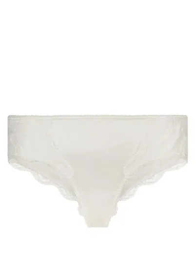 Dolce & Gabbana Satin Briefs With Lace Detailing Clothing In Neutral