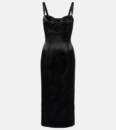 DOLCE & GABBANA SATIN BUSTIER DRESS