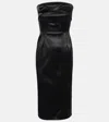 Dolce & Gabbana Satin-finish Midi Dress In Black