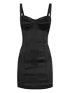 Dolce & Gabbana Satin Bustier Mini Dress In Black