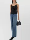 Dolce & Gabbana Satin Buttoned Fitted Top In Black