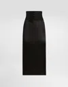 Dolce & Gabbana Skirt With Corset-style Detail In Black