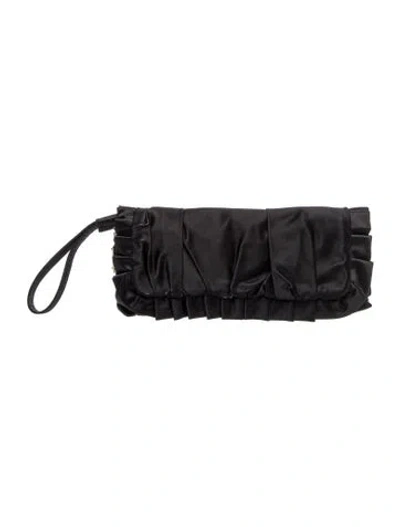Pre-owned Dolce & Gabbana Satin Clutch In Black
