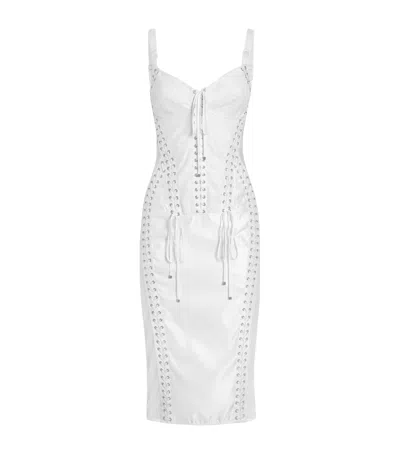 Dolce & Gabbana Satin Corset-detail Midi Dress
