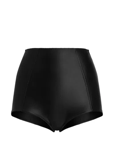 Dolce & Gabbana Satin Culottes Shorts In Black