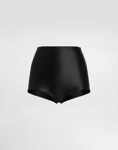 Dolce & Gabbana Satin Culottes Shorts In Black