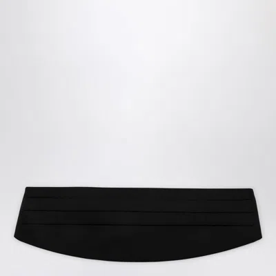 Dolce & Gabbana Silk Satin Cummerbund Belt In Black