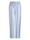 Dolce & Gabbana Satin Drawstring Trousers In Blue