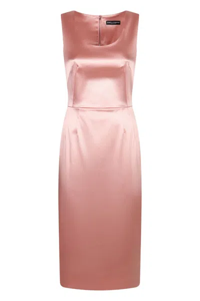 Dolce & Gabbana Satin Dress In Multi