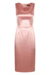 Dolce & Gabbana Satin Midi Dress In Pink