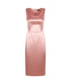 Dolce & Gabbana Satin Midi Dress In Pink