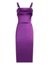 Dolce & Gabbana Satin Dress In Purple