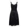 Dolce & Gabbana Lace Midi Dress With Double Scalloped Detailing In Black