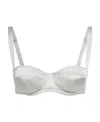 Dolce & Gabbana Satin Balconette Bra In White