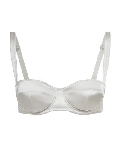 DOLCE & GABBANA SATIN-FINISH BALCONETTE BRA