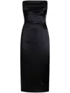 Dolce & Gabbana Satin-finish Midi Dress In Black