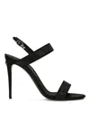 Dolce & Gabbana Satin Heel Sandals In Black