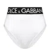 Dolce & Gabbana High-waisted Satin Briefs With Branded Elastic