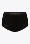 Dolce & Gabbana Satin High-waist Panties In Black