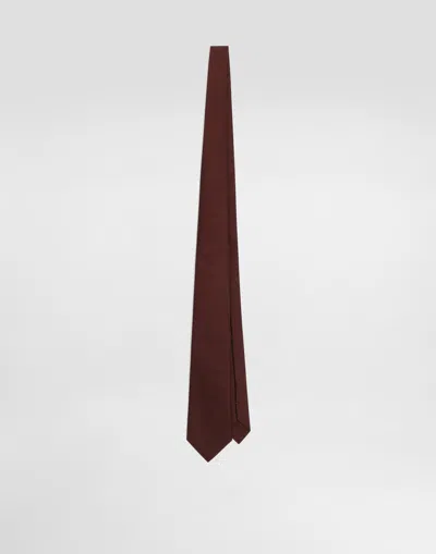 Dolce & Gabbana Satin Jacquard Tie In Purple