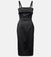 Dolce & Gabbana Satin Midi Dress In Black