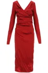 Dolce & Gabbana Woman Midi Dress Red Size 6 Acetate, Polyamide, Elastane