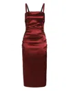 Dolce & Gabbana Satin Midi Dress Dolce E Gabbana In Red