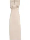 Dolce & Gabbana Satin Midi Dress In Pink