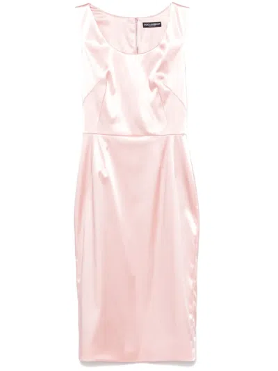 DOLCE & GABBANA SATIN MIDI DRESS
