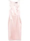 Dolce & Gabbana Satin Midi Dress In Pink