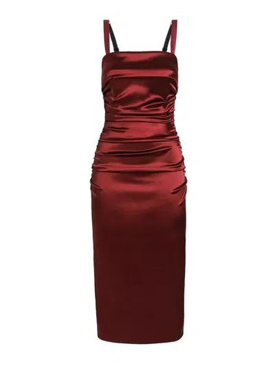 DOLCE & GABBANA VESTIDO MIDI - ROJO