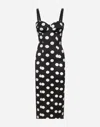 Dolce & Gabbana Polka Dot-print Satin Dress In Print