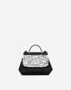 Dolce & Gabbana Satin Mini Sicily Handbag In Black