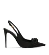 Dolce & Gabbana Mun 105 Satin Slingback Pumps With Bow