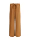 Dolce & Gabbana Satin Lounge Trousers With Side And Back Pockets In Noce Scuro