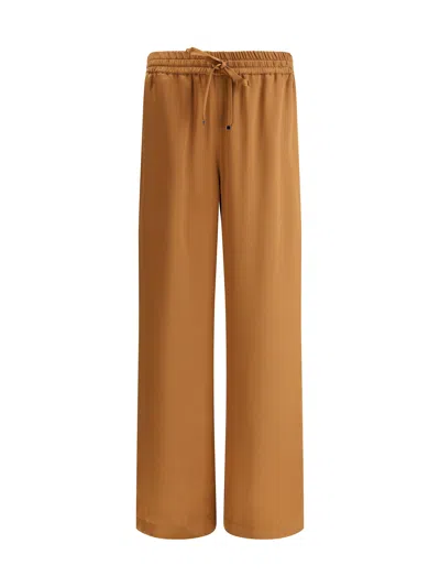 Dolce & Gabbana Satin Lounge Trousers With Side And Back Pockets In Multicolor