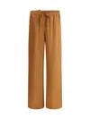 Dolce & Gabbana Satin Lounge Trousers With Side And Back Pockets In Noce Scuro