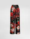 Dolce & Gabbana Elastic Waist Casual Pants In Print