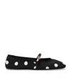 Dolce & Gabbana Odette Polka-dot Satin Ballet Flats