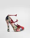Dolce & Gabbana Dolce&gabbana Floral Print Ankle Strap Mary Jane Pump In Multi
