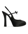 Dolce & Gabbana Vally 105 Satin Slingback Pumps In Black