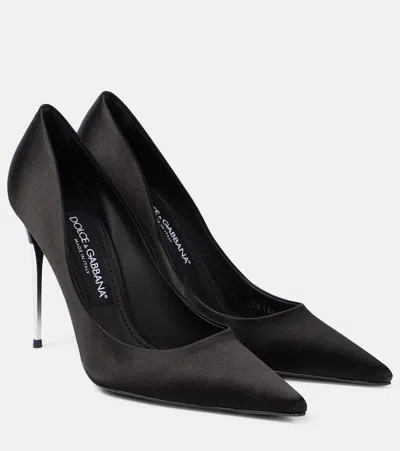 Dolce & Gabbana Satin Pumps In Black